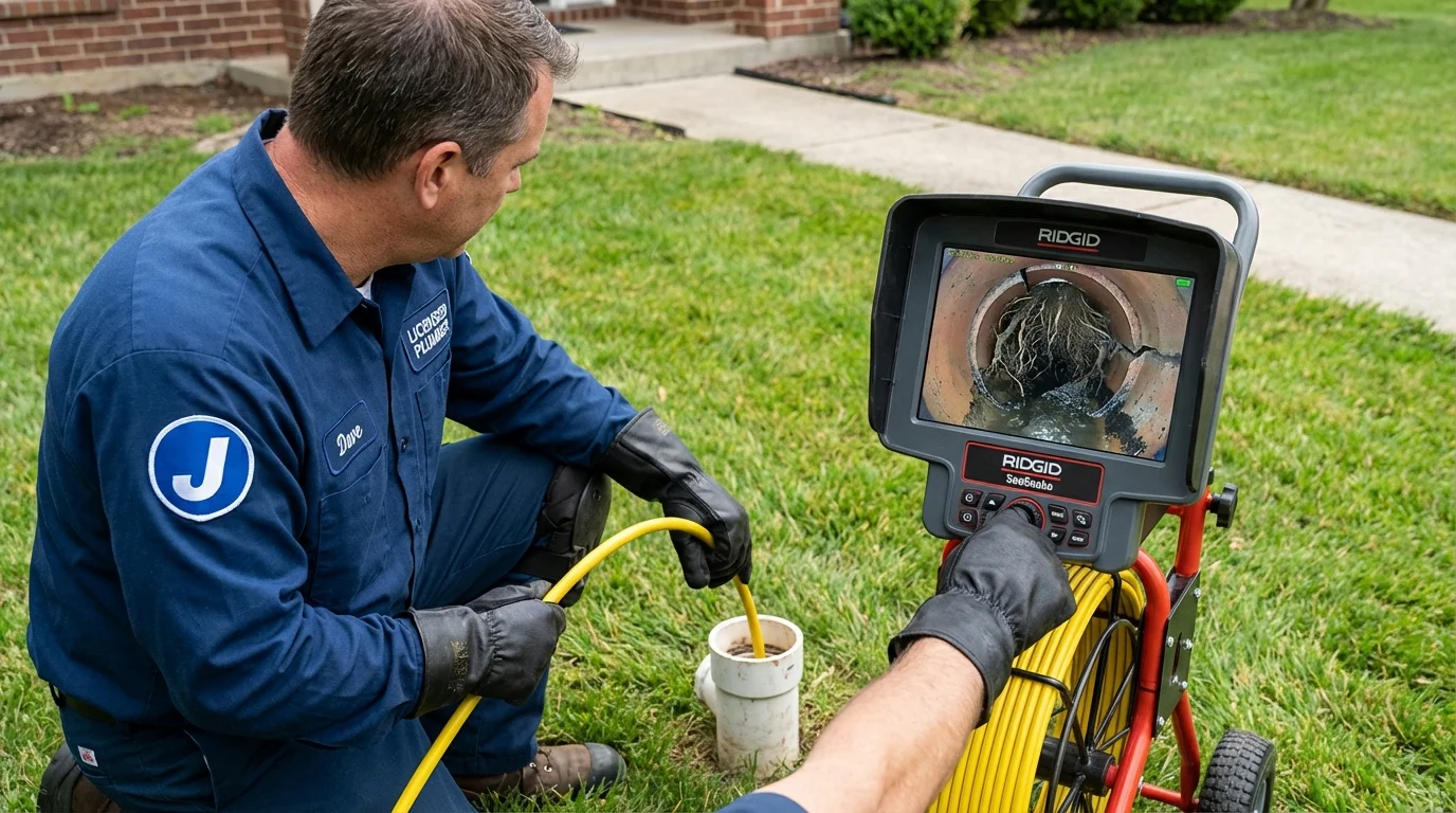 Sewer camera inspection being performed by Johns Plumbing LLC in Viroqua